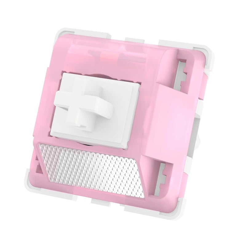 DUROCK White Lotus Switch, High Precision Light Tactile Switches 56g Long Spring Pre-Lubed RGB Tactile Keyboard Switches ( White Lotus, 90pcs) - Image 4
